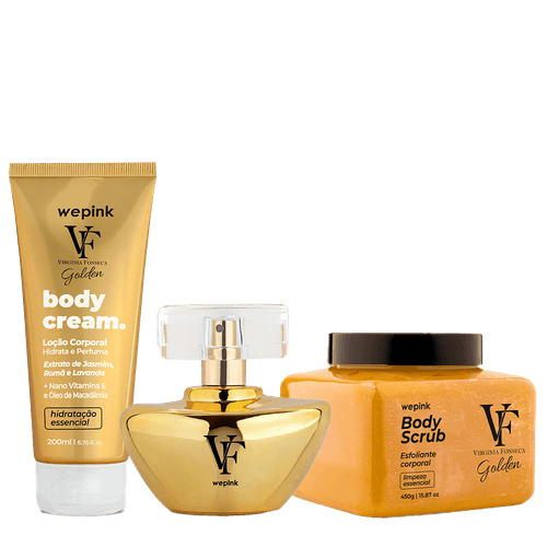 Kit Linha VF Golden + Body Scrub + Body Cream